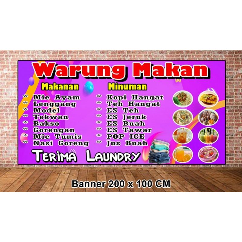 Banner Warung Makan Bebas Custom