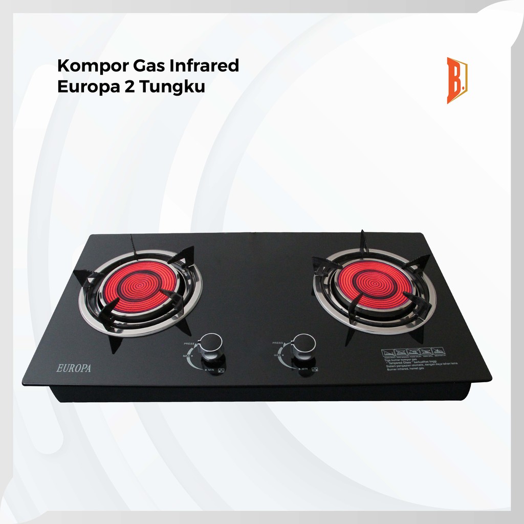  Kompor  Gas Infrared Europa  2 Tungku Shopee Indonesia