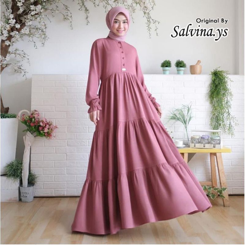 GAMIS DRESS WANITA ATASAN TUNIK  BY SALVINA STD06 GUD 041