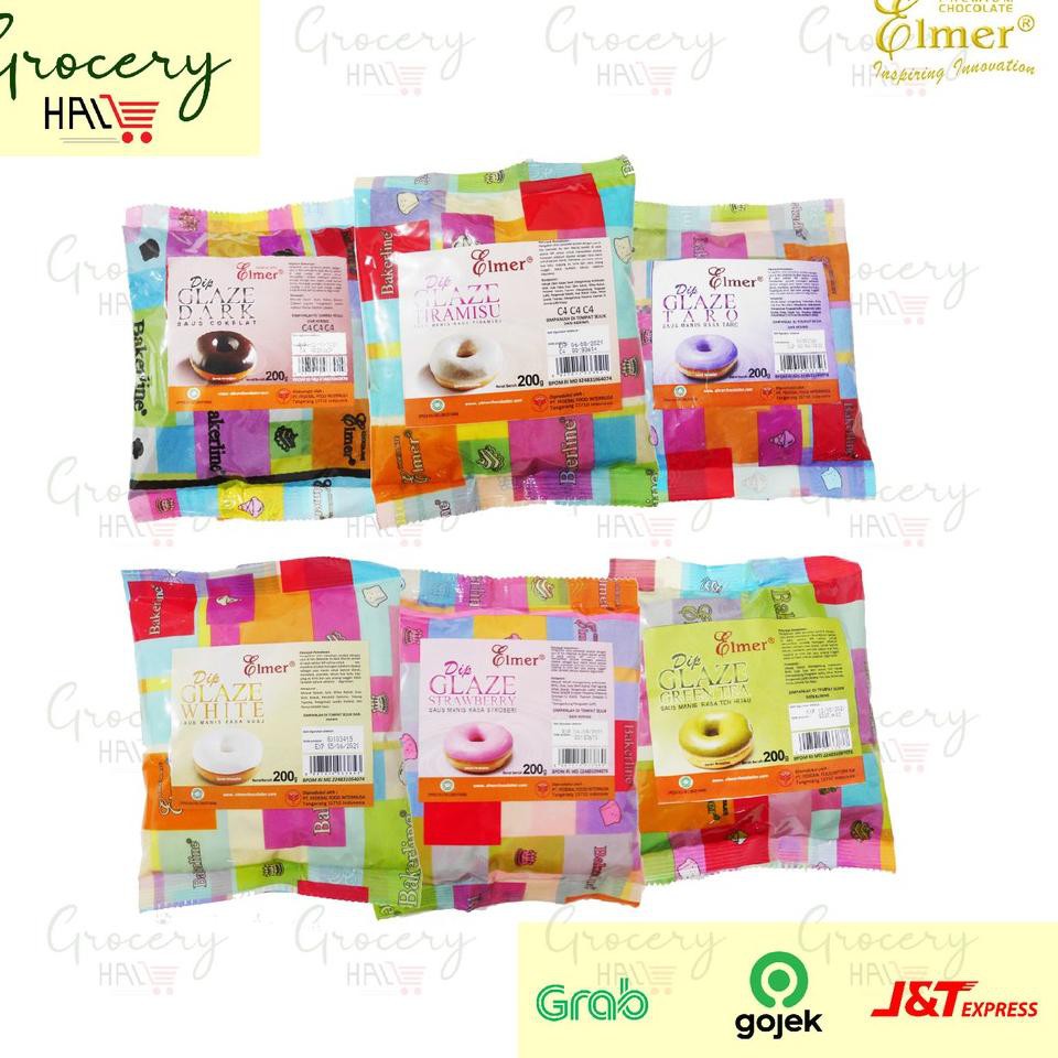 

Sale AMF READY STOCK!!! ELMER DIP GLAZE 200 GR [ dark choco / tiramisu / srawberry / milk / greentea
