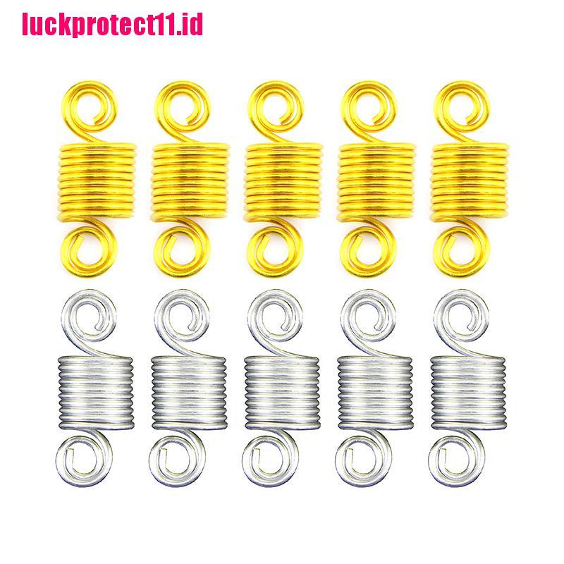 (LUCK) 100pcs / Set Klip Manik-Manik Rambut Gimbal