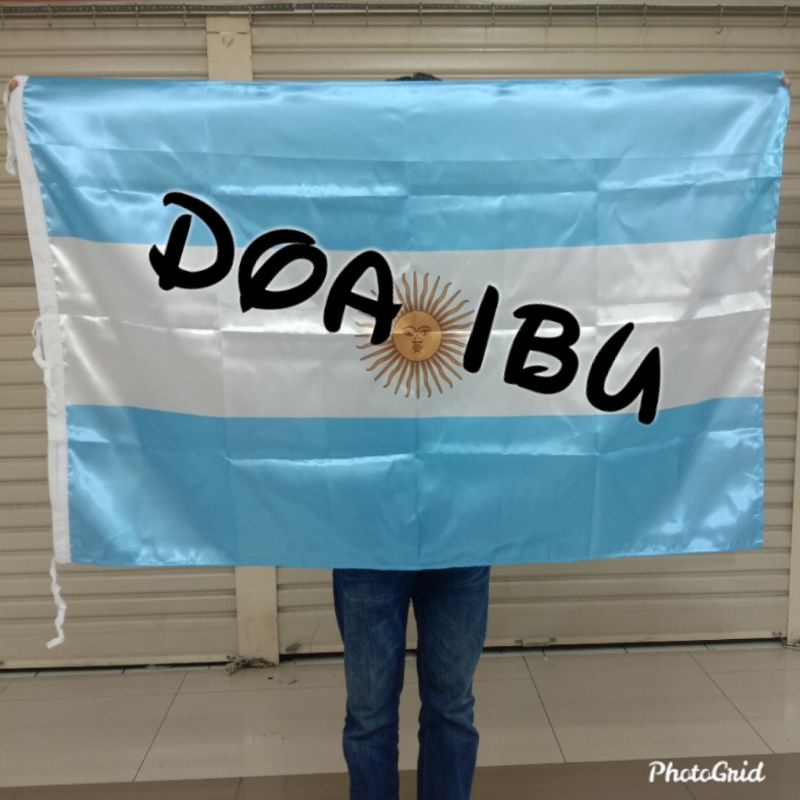 

best seller bendera ARGENTINA bahan satin 90cm x 135cm