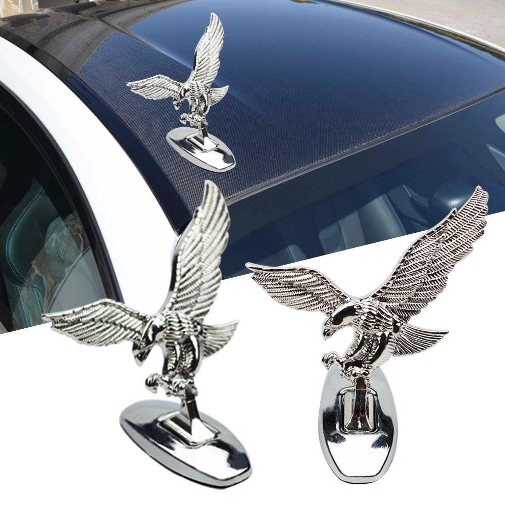 LANFY Emblem Mobil 3D Chrome High Quality Aksesoris Styling Mobil Penutup Depan Mobil Auto Eksterior Dekorasi Modifikasi Bagian Angel Eagle