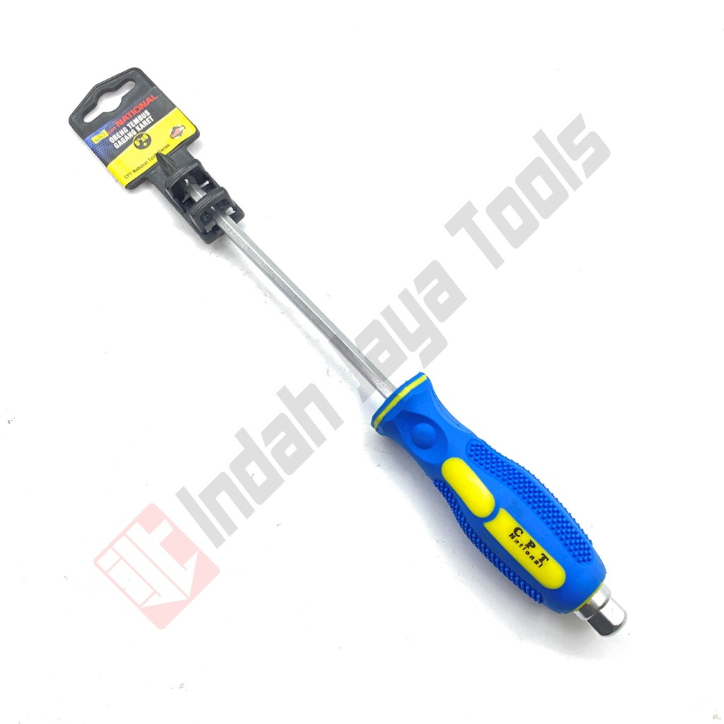 CPT NATIONAL Obeng Tembus Gagang Karet Plus Min Screwdriver Ketok Gedor