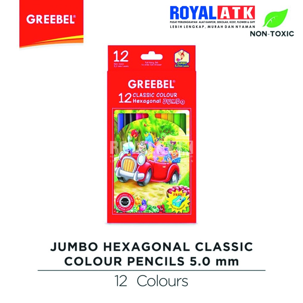 

PENSIL WARNA GREEBEL JUMBO HEXAGONAL CLASSIC 1812