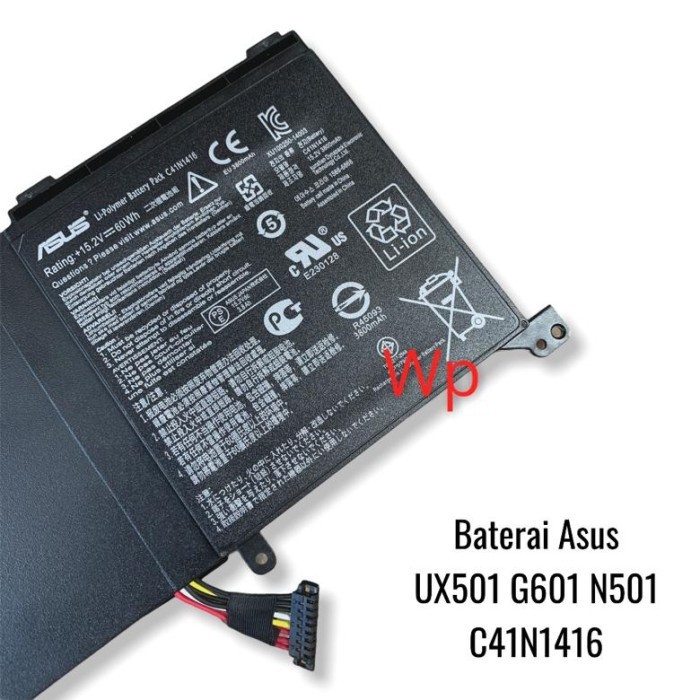 Baterai Asus Zenbook Pro UX501 N501J N501JW N501L UX501JW G501 G501VW G501VJ G501JW C41N1416