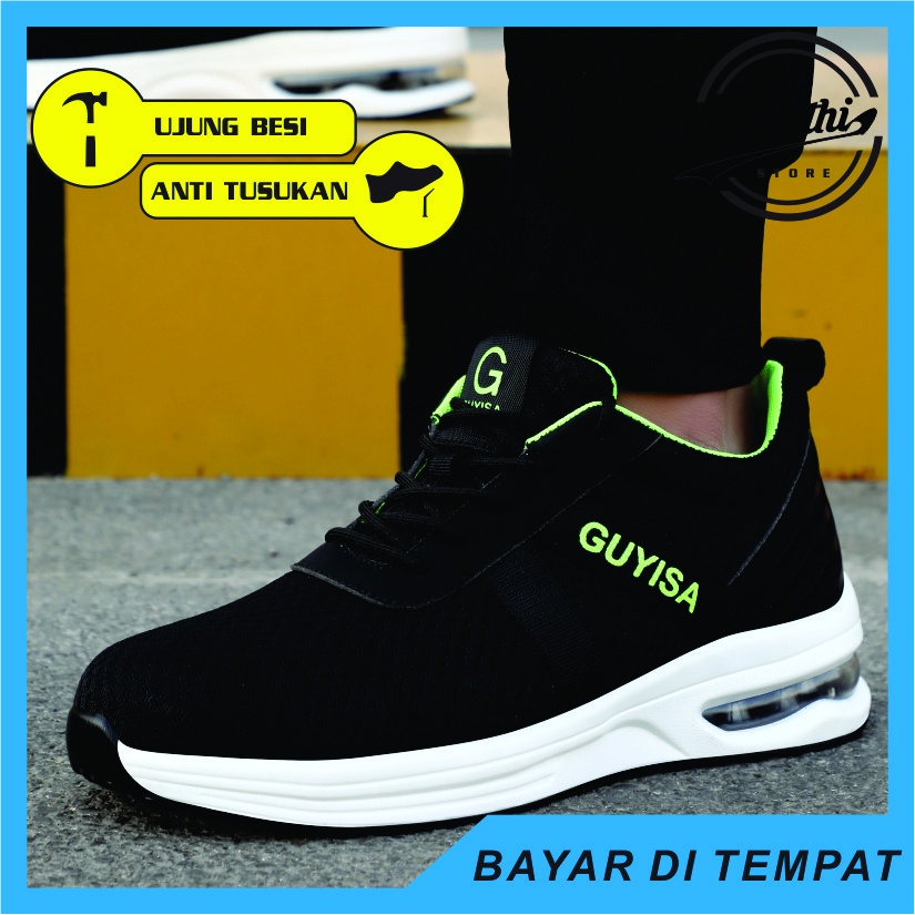 AlFathi Sepatu Safety Sneakers Sport New Ori By Guyisa Black Trendy