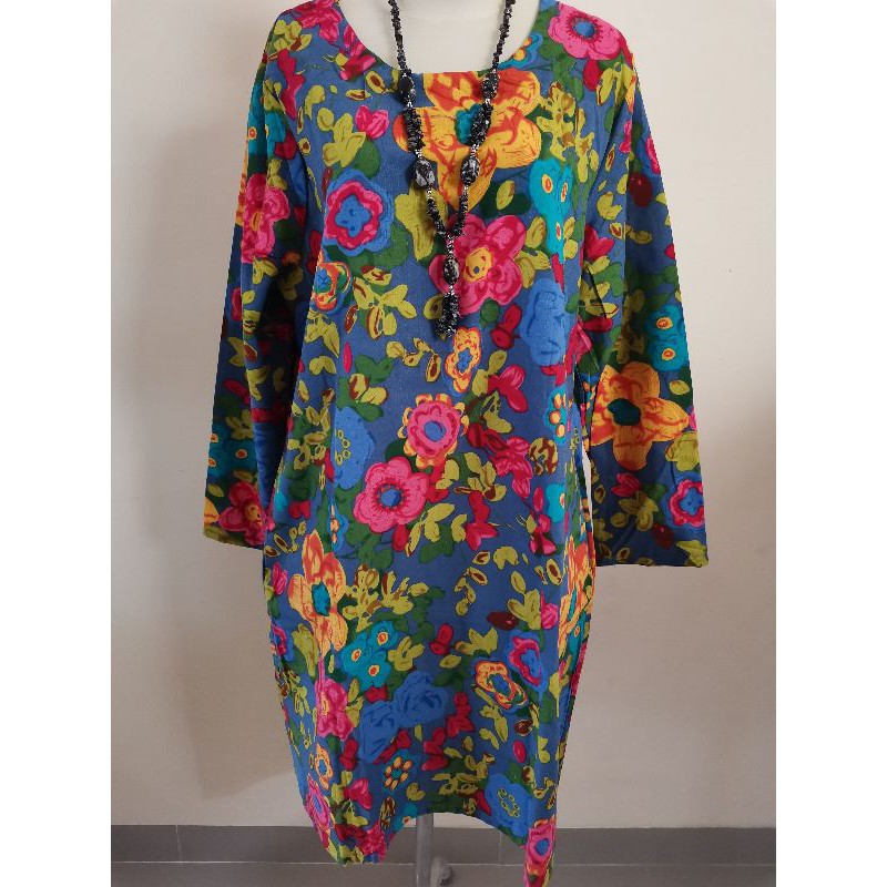 JF7106 Tunik wanita motif Bunga