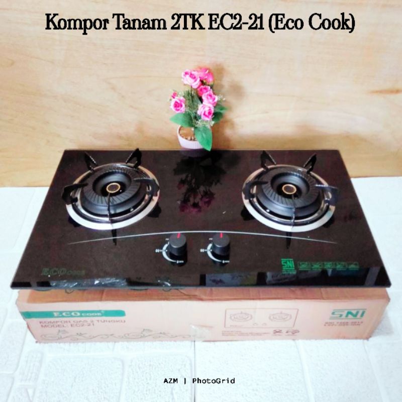 KOMPOR TANAM ECO COOK 2TUNGKU EC2-21 ORIGINAL TEMPERED GLASS