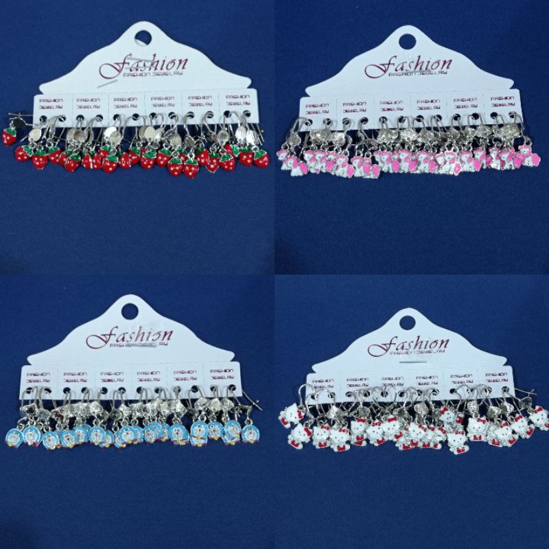 anting anak cantik, paket usaha perhiasan xuping anak anting isi 48PCS/4 LUSIN anting anak