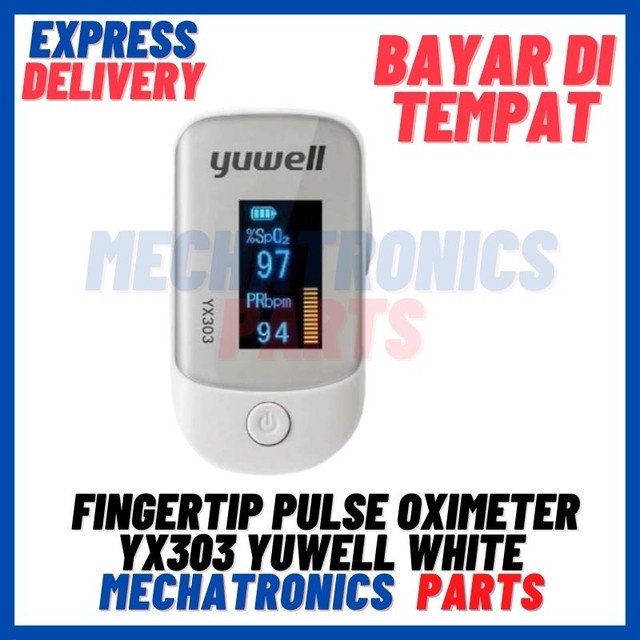 [HDE-9007] ALAT PENGUKUR DETAK JANTUNG KADAR OKSIGEN FINGERTIP PULSE OXIMETER YX303 YUWELL WHITE