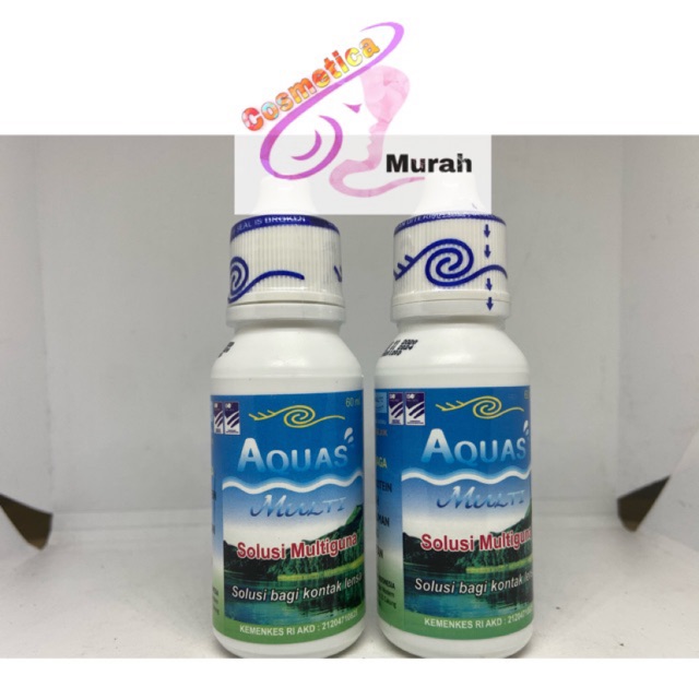 [ 60 ml ] air pembersih softlens aquos 60 ml / cairan pembersih softlens aquas