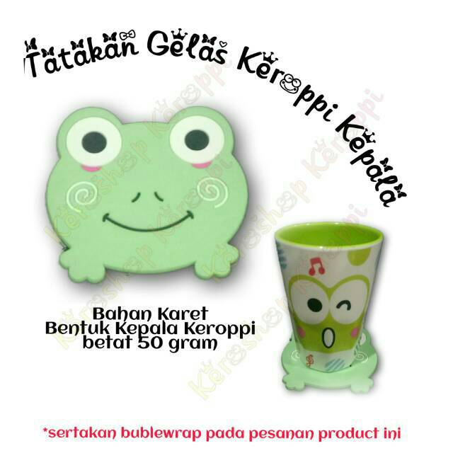 Keroshop Keroppi Tatakan Gelas Kepala