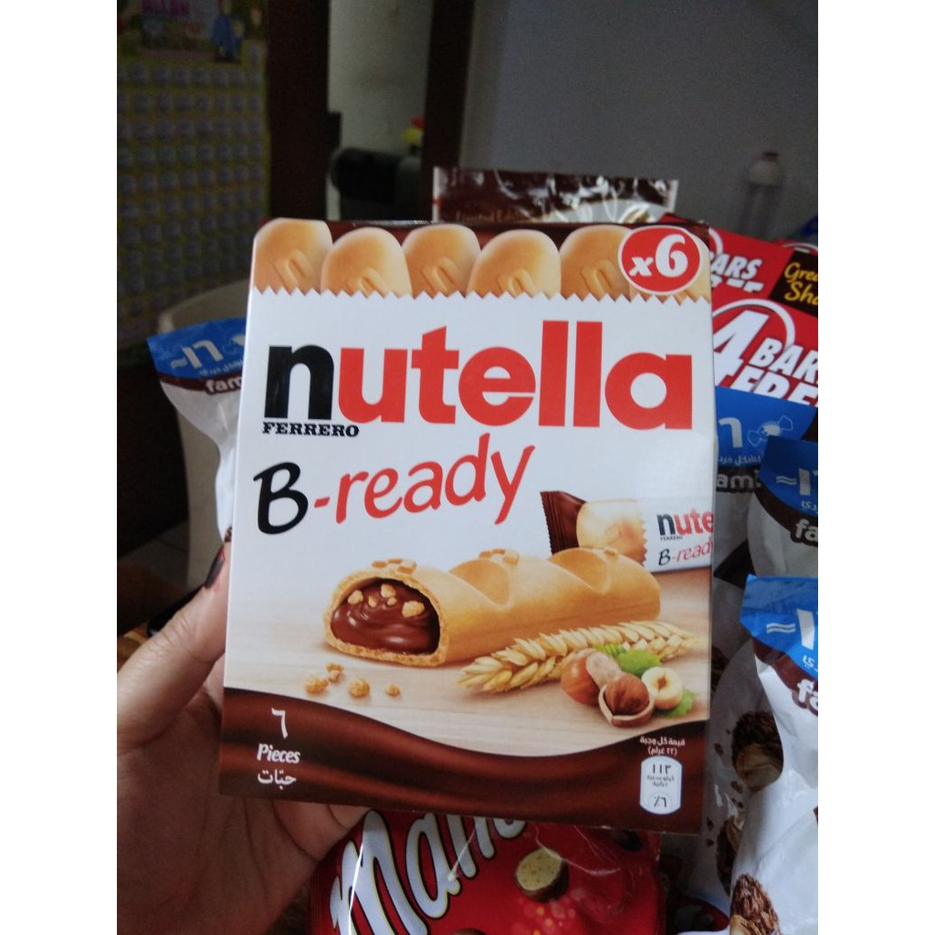 [BARU] Nutella B ready isi 6 bars, coklat arab, wafer coklat