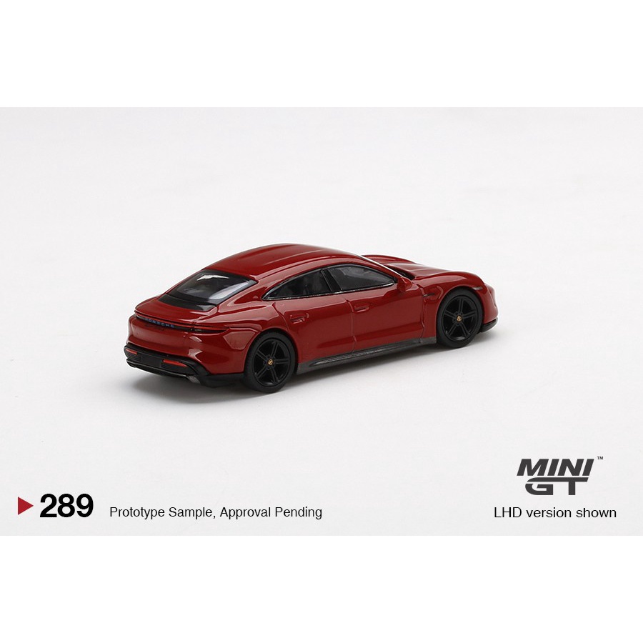 Mini GT 289 Porsche Taycan Turbo S Carmine Red RHD