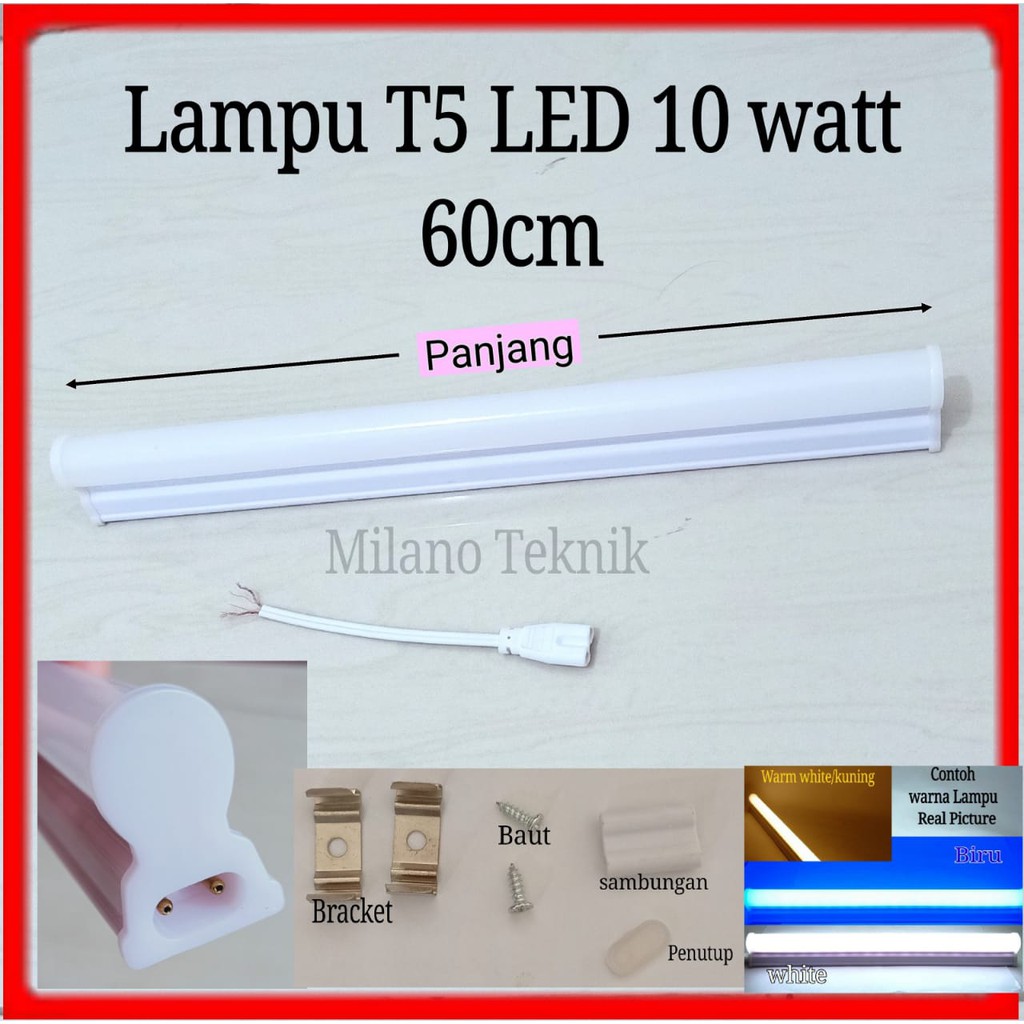 Lampu T5 LED 10 watt 10w 10watt - 60cm Lampu Neon LED-Lampu Etalase