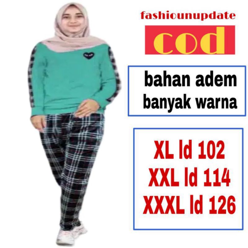 BAJU SETELAN SENAM  TRAINING OLAHRAGA WANITA BAJU SENAN ZUMBA JUMBO PAKAIAN OLAHRAGA WANITA  MUSLIM