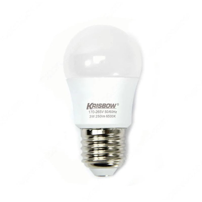 krisbow bola lampu led 3 watt - putih