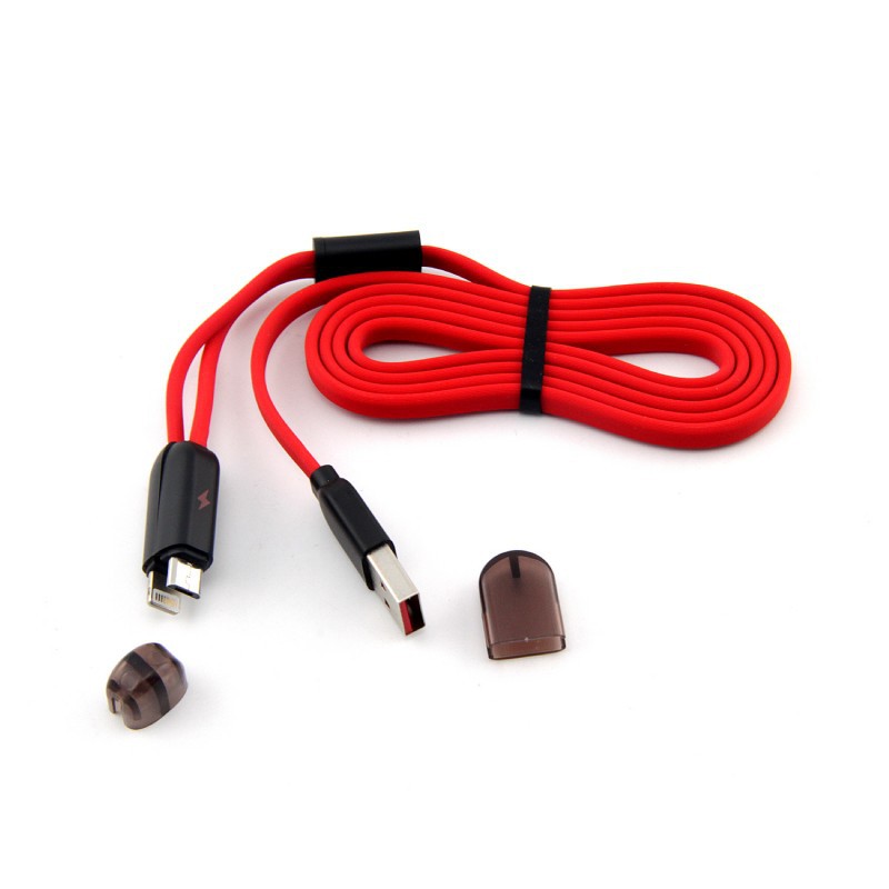 Kabel Data Micro USB Remax Cable High Speed 2 in 1 Micro For iPhon &amp; Android Fast Charging