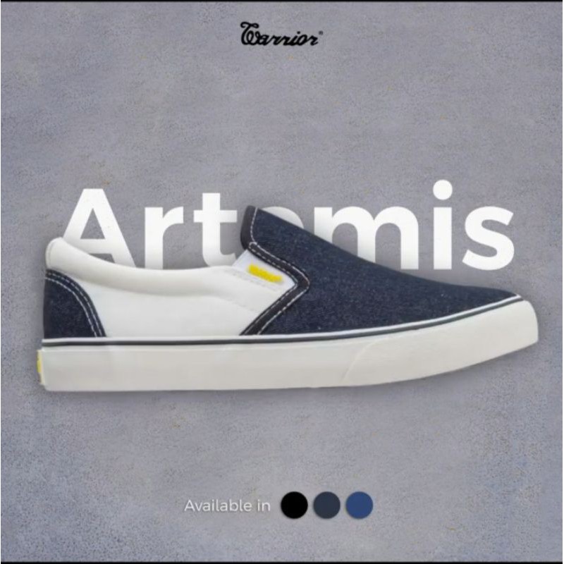sepatu slip on warrior artemis