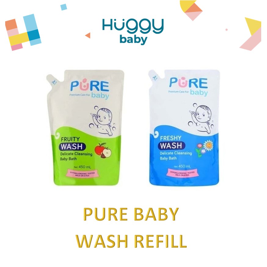 Pure BB REFILL WASH 450ml | Refill Sabun Pure Baby 450ml