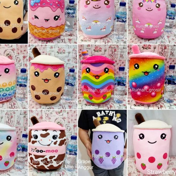 ➱ Boneka Boba Bubble Milk Tea Brown Sugar - BOBA RAINBOW Ω
