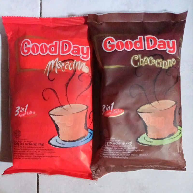 

Kopi Good Day Chococinno & Good Day Mocacinno 10 sachet @20gr