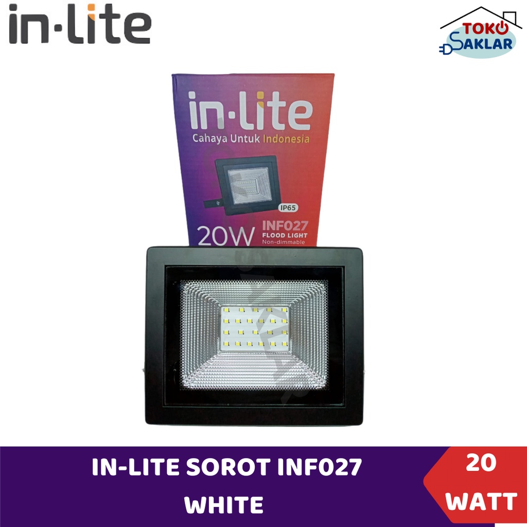 Lampu Sorot Led Inlite 20w Bergaransi Lampu Tembak In-Lite 20 Watt