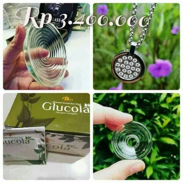 Paket MCI Bioglass 2+,Kalung Pendant LSW,Glucola Stevia dan Bioglass Mini