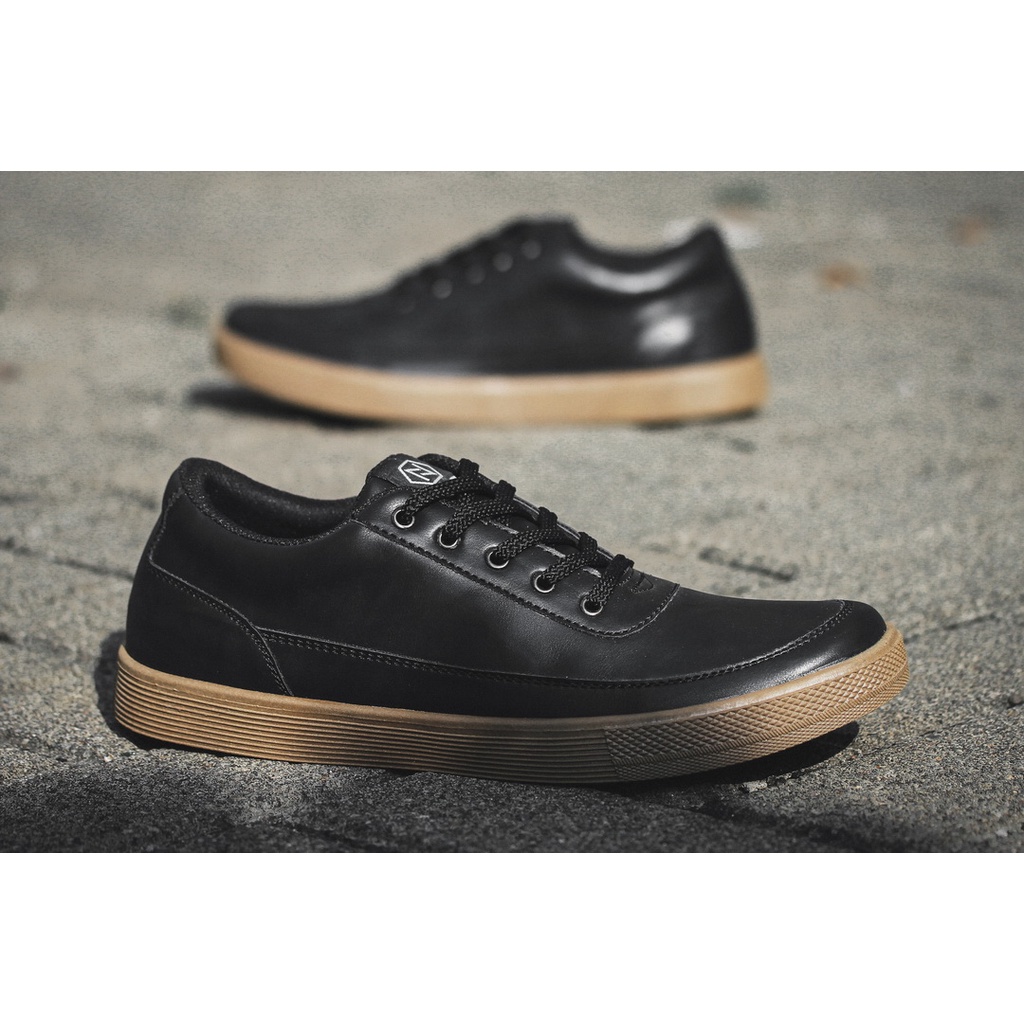 DEDRICK BLACK BROWN NAZ - Sepatu Sneakers Pria Casual Original