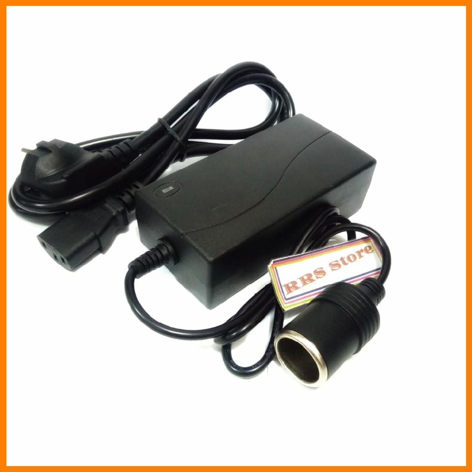 Adaptor dc to ac 12V 5A untuk pompa BAN mobil vacum mobil kecolokan listrik rumah ADAPTOR MOBIL