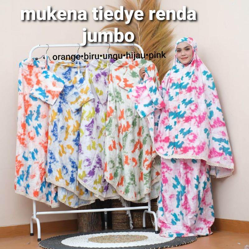 mukena bali tiedye renda jumbo