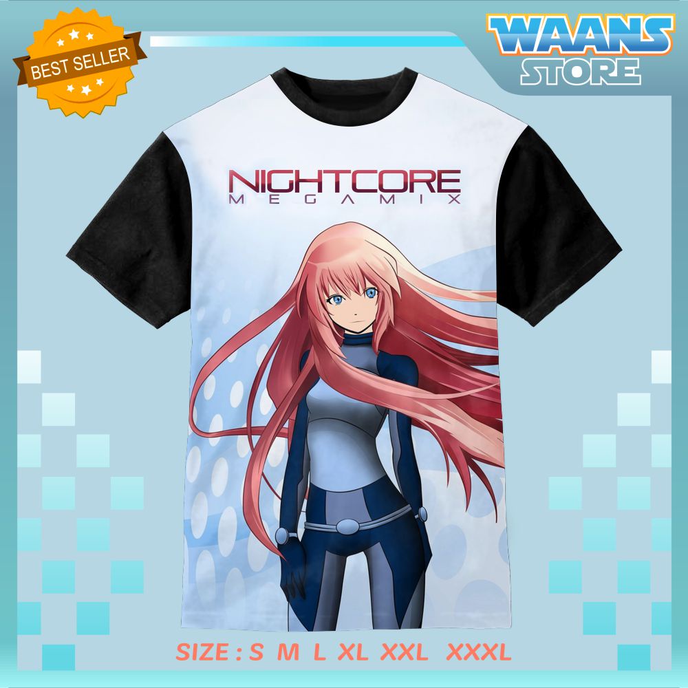 Kaos Anak T Shirt NightCore Megamix
