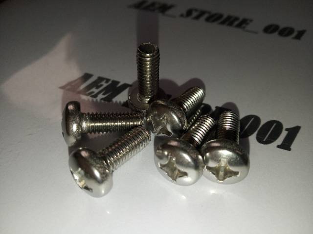 Baut JP M6 X 16 (1.6cm) stainless 304 pan screw