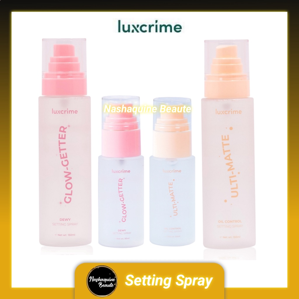 Luxcrime Ulti-Matte Oil Control Setting Spray - Glow-Getter Dewy Setting Spray 150 ml 50ml