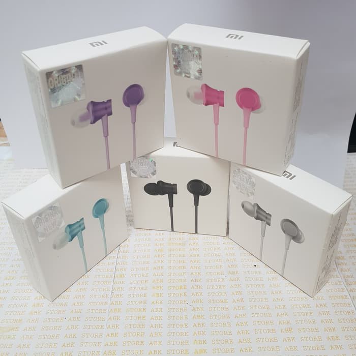 Earphone Handsfree Headset Xiaomi Xiomi Piston 1more Design ORI 100% - hitam