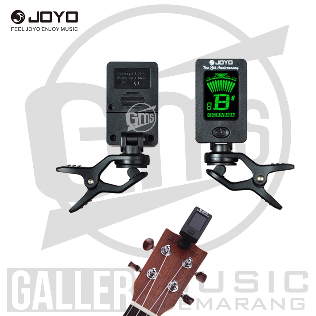 TERSEDIA!!!! JOYO Tuner Gitar Bass Biola Ukulele Kentrung Tuner Clip On Tuner Jepit (A34)