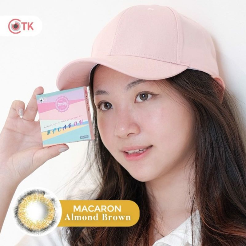 Softlens MACARON 14.5 MM ALMOND BROWN MINUS -0.50 S.D -6.00 by CTK