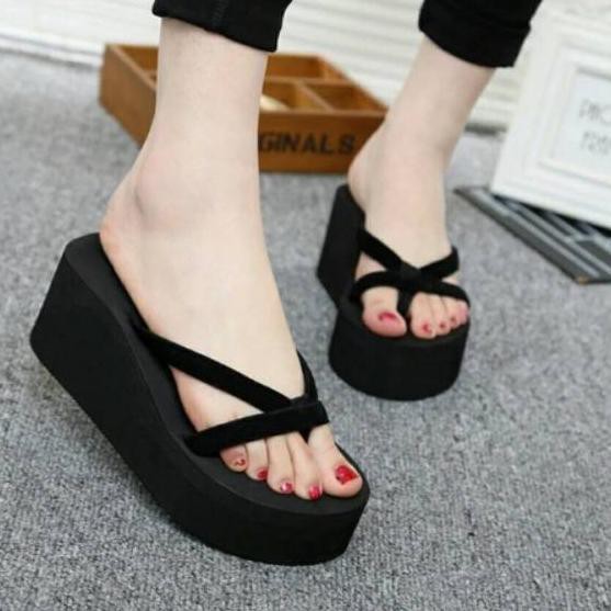 HXJ Vahn SPON Sandal  Tinggi  Wanita Santai  Casual Wedges 