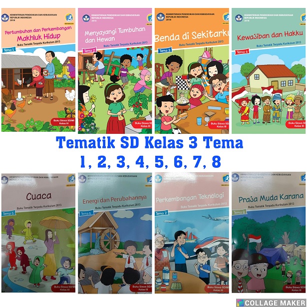 Jual Buku Tematik SD Kelas 3 Tema 1, 2, 3, 4, 5, 6, 7, 8 (Kurikulum ...