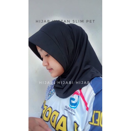 Hijab Instan Sport Terbaru Slim Pet Kecil Antem Jersey Premium Kerudung Olahraga Terkini Pet Busa Antem Bahan Jersey Stretch Premium