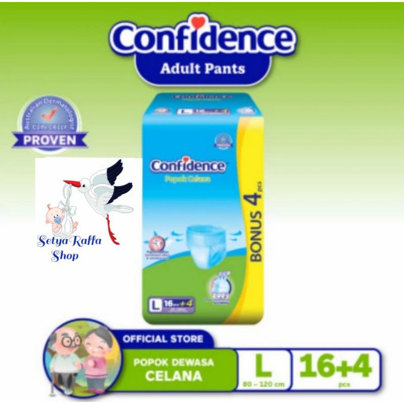 Confidence pants popok celana dewasa L 16+4