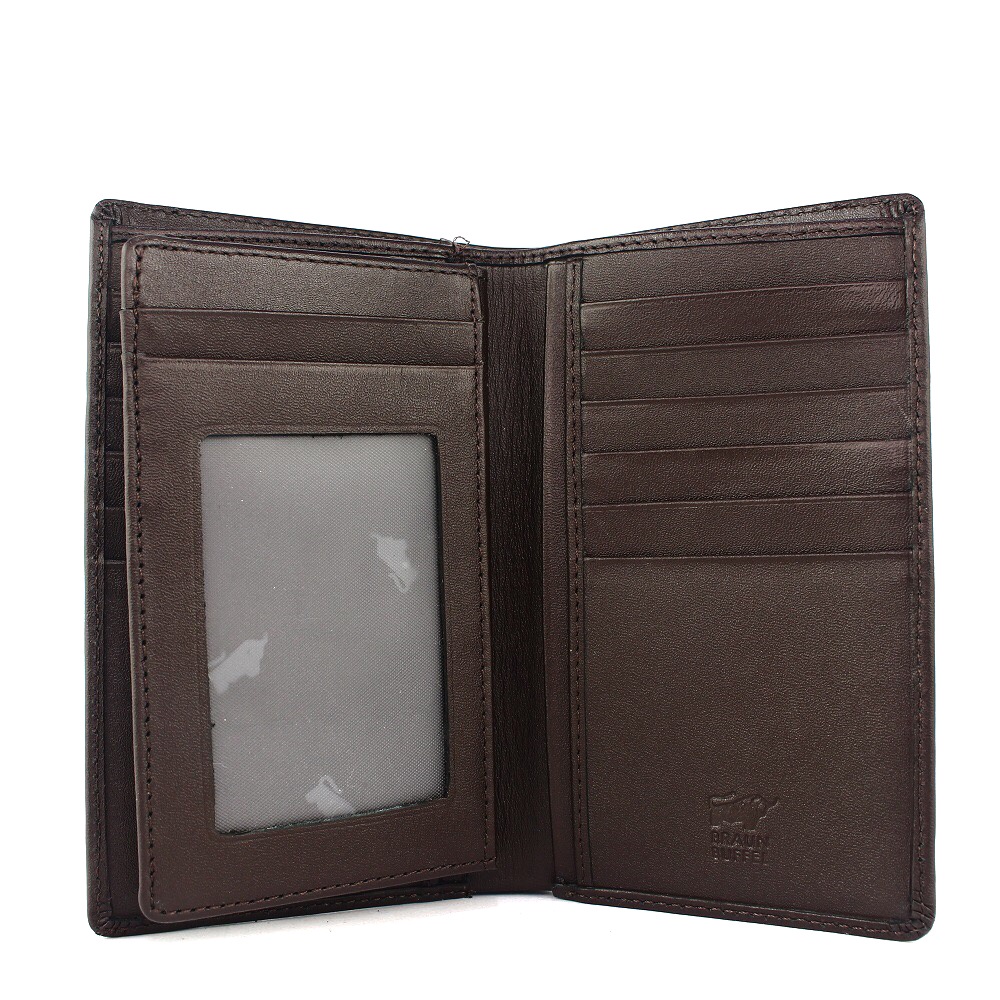 TOKOKOE - Dompet Pria model Tanggung bahan Kulit Premium Dompet Lipat - BB 604 Brown