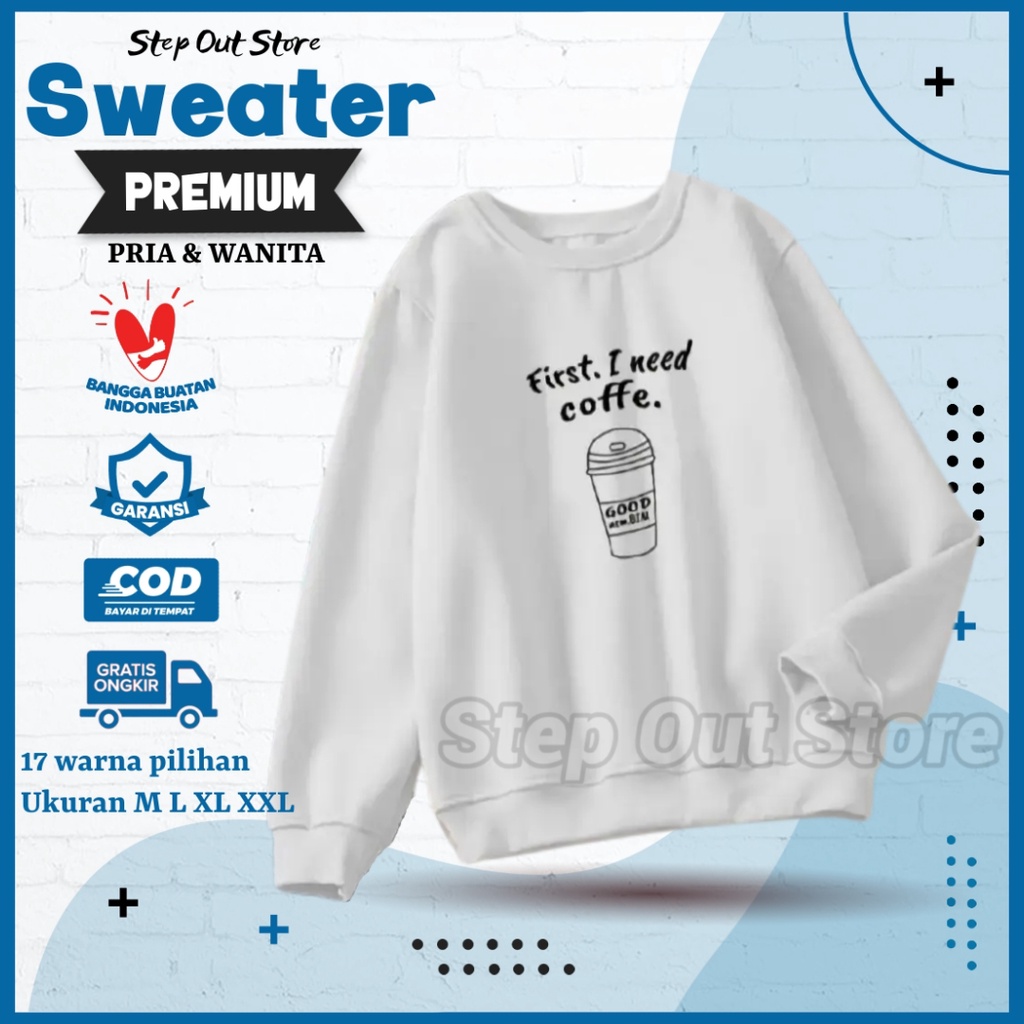 Sweater Wanita Laki laki 7b Couple Pasangan Lengan Panjang Sweatshirt Sweter Oversize Perempuan Hodi
