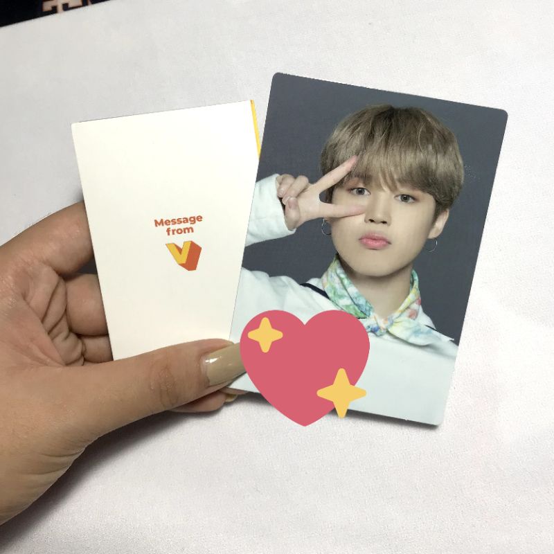 official mpc sowoozoo jimin 6/8 + folded message card mc butter taehyung v