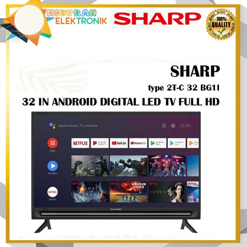 SMART TV ANDROID SHARP 2T-C32BG1L 32''INCH
