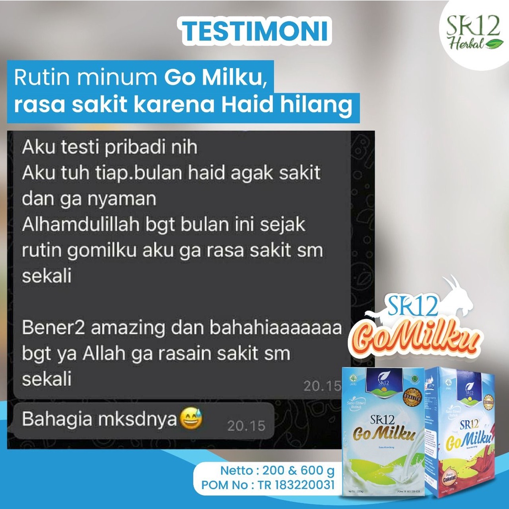 Susu Gomilku SR12 Susu Kambing Etawa Bubuk Kualitas Premium Kemasan Hemat 600 gram