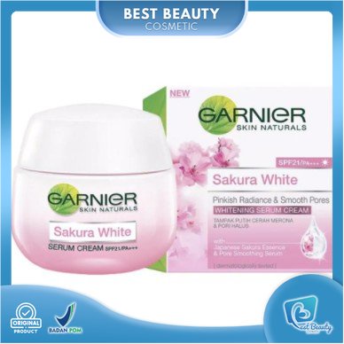 ★ BB ★ Garnier Sakura Whitening Serum Cream SPF30/PA+++  - 50 ml [ Untuk Kulit Cerah Merona ]