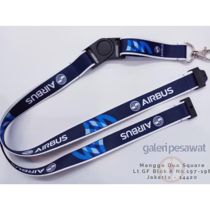 Lanyard Gantungan Tali ID Card AIRBUS (Navy)