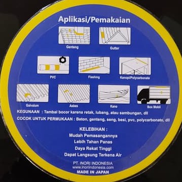 Plaster Waterproofing Inoplast Tambal Talang Pipa Air Serbaguna 5cm x 20mtr